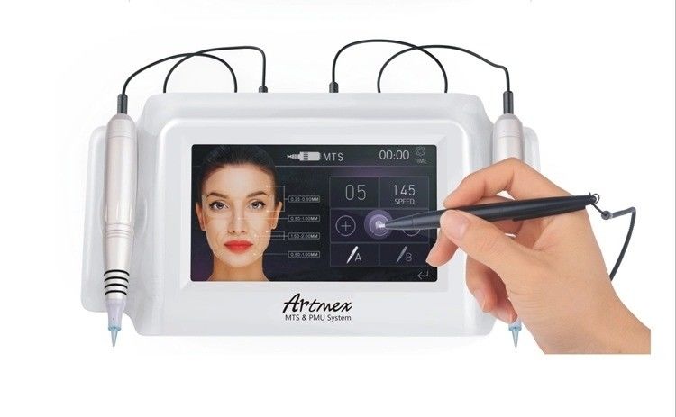 ABS 알루미늄 Artmex V8 마이크로네일링 데르마 펜 PMU 및 MTS 기능 문신 기계 키트