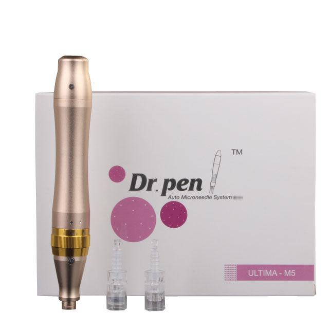 UK 플러그 타입 Dr Pen M5 골드 데르마펜 마이크로네일 테라피 및 피부 젊음