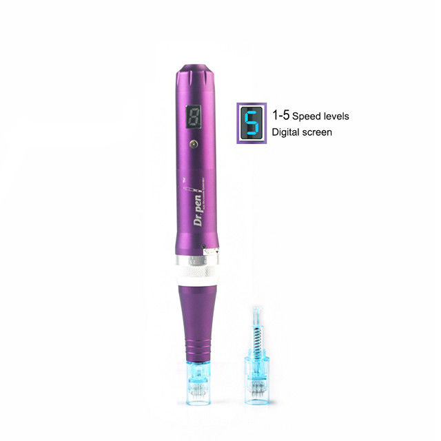 알루미늄 합금 몸체 Dr 펜 X5 Derma 펜 자동 마이크로네일 시스템 UK 플러그에 대한 조정 가능한 바늘 길이