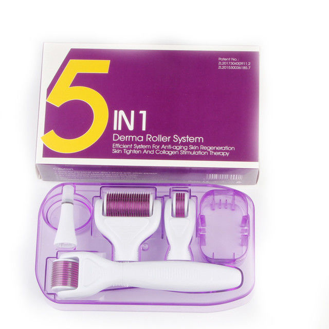 흠 없는 피부를 위한 5 in 1 DRS 데르마 롤러 300/720/1200 바늘의 힘을 경험하세요